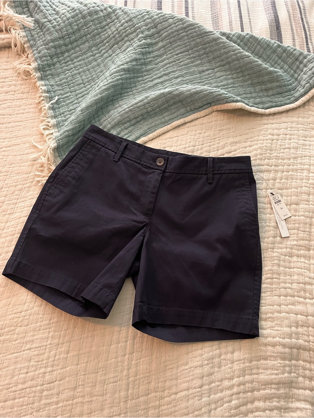 Talbots Navy Cotton Chino Shorts 2P